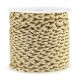 Macramé bead cord braided 2mm Gold-white